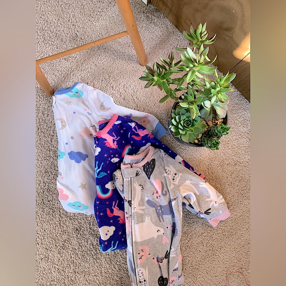 baby girl fleece pj bundle